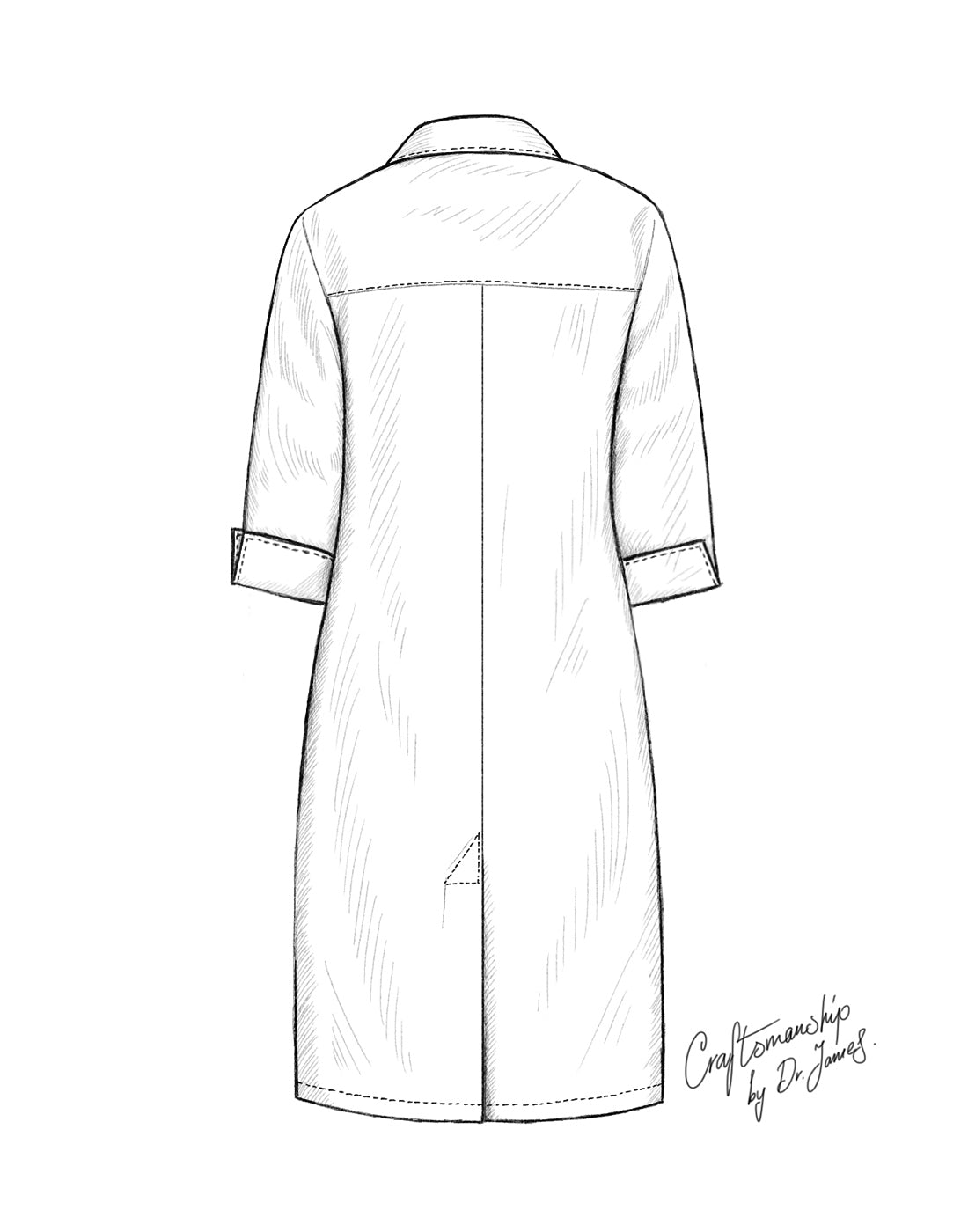 DR7 Ladies Lab Coat - Short Sleeve Lab Coat - Dr. James